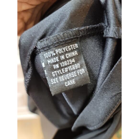 Casting Girl Dress Women Large Black Sleeveless High Low Sheer Evening Formal - Picture 10 of 13